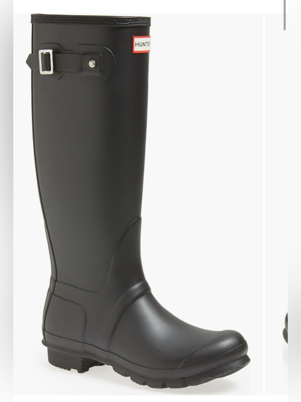 Hunter Tall Matte Black Waterproof Rain Boots